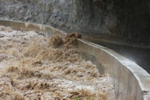 Hochwasser: Der Utcubamba, Prov. Bongara. Foto: Region Amazonas.